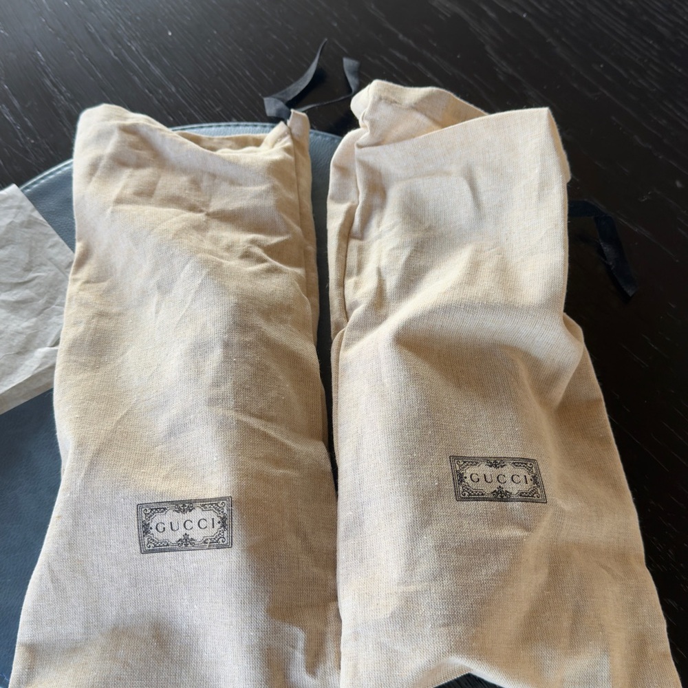 Gucci Beige Monogram Slingback Shoes - Picture 3 of 7